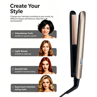 Catokan Rambut Keramik PTC OEM Reduct Fluffiness 1 Inch, Pelurus & Pengering Rambut 2-in-1, Ionik Elektrik dengan Layar LED Temperatur