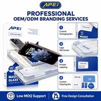 Pelindung Layar Kaca Tempered Ultra Tipis 2.5D Anti Air, Kekerasan 9H, Mudah Dipasang, HD Jernih untuk iPhone untuk Samsung