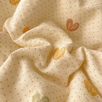 Ensemble de literie imprimé cœur mignon, 4 pièces, 100% polyester, housse de couette imprimée réactive, linge de lit doux et chaud pour filles