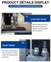 Plotter de pegado XY totalmente automático para producción en masa industrial, sistema de máquina de pegamento de fusión en caliente, máquina automática de pulverización de pegamento