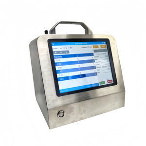 Contador de Partículas LASENSOR LPC-S310 com Tela Sensível ao Toque de 8 Polegadas, Fluxo de 28,3L/min, 6 Canais, 0,3 Micrômetros, Armazenamento de 1M, Impressora Térmica em Aço Inoxidável - Product Image 5