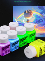 Peinture phosphorescente Secolorart 58ml 8 couleurs Peinture acrylique phosphorescente pour la décoration, la peinture artistique