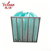 Filtre à sac personnalisé, filtre à poche, système de filtration HVAC, collecteur de poussière, filtre en fibre de verre, filtre à poche en polyester MERV11 13