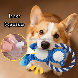 Juguetes de Peluche para Perros con Diseño de Animales, Juguete Interactivo de Cuerda para Jugar al Tira y Afloja - Product Image 3