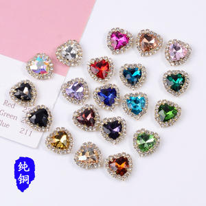 Diamantes <span class=keywords><strong>de</strong></span> imitación grandes para <span class=keywords><strong>uñas</strong></span>, abalorios <span class=keywords><strong>de</strong></span> Metal con parte trasera plana, 3D, circonita, corazón, <span class=keywords><strong>2022</strong></span> - Product Image 3