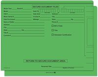 Carpeta de Registro de Vehículos, Hoja de Registro de Transacciones, Libro de Contabilidad, Libro de Registro de Distribuidores, Papel Exclusivo para Vendedores