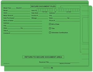 Enveloppe de carnet de bord de véhicule, <span class=keywords><strong>dossier</strong></span> de transaction automobile, feuille de suivi, livre de comptabilité, registre de concessionnaire, papier exclusif pour agent de vente - Product Image 6