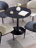 Petite table à thé moderne et luxueuse en ardoise, ensemble de chaises de salle à manger pour la réception d'un hôtel, café ou balcon pour la boutique de thé au lait