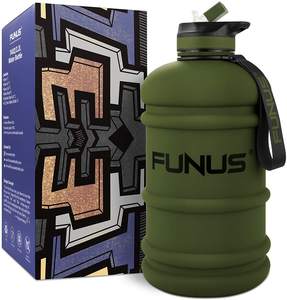 <strong>Army</strong> Green 2.2L Big <strong>Water</strong> <strong>Bottle</strong> BPA Free Half Gallon <strong>Water</strong> <strong>Bottle</strong> Jug Reusable <strong>Water</strong> <strong>Bottle</strong> for Men Women Fitness Sports Gym - Product Image 1