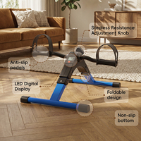 Mini pédalier d'exercice pliable en acier, mini vélo de bureau sous le bureau avec écran LCD, pour rééducation, vente chaude
