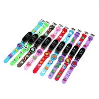 Montre LED créative en gros, nouvelle collection, motif dessin animé, lumière clignotante, montre numérique électronique pour étudiants, enfants, garçons et filles