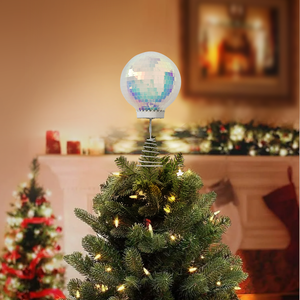 Étoile de Noël sphérique pour le sommet de l'arbre, dégradé bleu lac, ornement circulaire pour la décoration de fête de Noël à la maison - Product Image 6