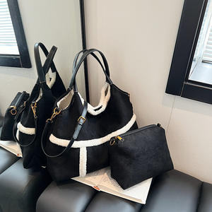 กระเป๋าสะพายไหล่ผ้ากำมะหยี่สีดำดีไซน์อ่อนโยนกระเป๋าถือแฟชั่นของผู้หญิง - Product Image 4