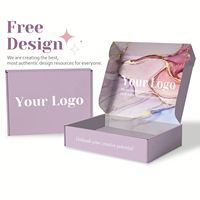 Logo personnalisé rose ondulé boîtes d'expédition en carton impression UV gaufrage avantage pour les petites entreprises emballage cadeau