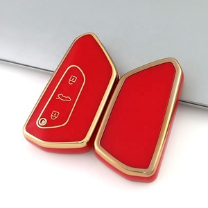Cubierta de llave de coche Golden Line para VW Golf 8, cubierta de llave de TPU para Skoda Octavia A8 MK4 Mk8 2020 2021 seat leon Mk4 <span class=keywords><strong>Cupra</strong></span> Formentor - Product Image 5
