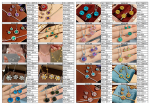 <b>Set</b> De Joyas De Plata 925 Con Piedras Mixtas Collar Y Aretes Multicolor Bisuteria De Moda Por Mayor - Product Image 2