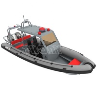 Bateau Pneumatique de 7,6 m à Coque en Aluminium Hypalon/PVC pour Sports Nautiques RIB760 avec Double Moteur