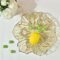 Groothandel duurzame ecovriendelijke gepolijste onregelmatige glazen fruitplateau set voor bruiloften, restaurants & thuisgebruik, luxe stijl