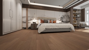 Piso de Madera de Roble Blanco de Grado <span class=keywords><strong>AB</strong></span> para Interiores, de Tres Capas, con Sistema de Instalación por Clic, para Sala de Estar - Product Image 4