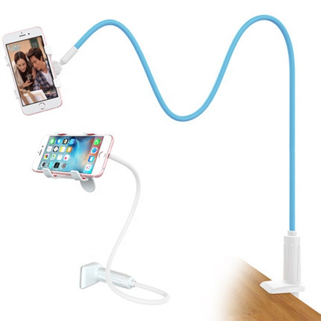 2026 New Trending Multifunction Flexible Bedroom Desktop Mobile Phone Holder 360 Rotating Gooseneck Lazy Long Arm Holder