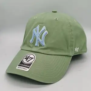 BSCI topi bisbol merek desainer mewah, topi bisbol New York Yankee label cuci kustom logo kasual dapat disesuaikan grosir kualitas tinggi