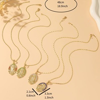 Ensemble de pendentifs vintage Vierge de Guadalupe, bijoux religieux en métal coloré pour femmes