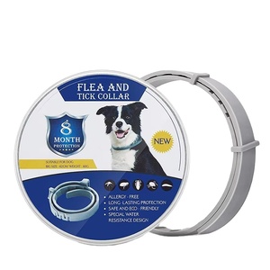 Collier <span class=keywords><strong>anti</strong></span>-puces et tiques réglable pour chiens et chats - Imperméable, utilisation estivale, longue durée, durable, soulagement de l'anxiété - Product Image 1