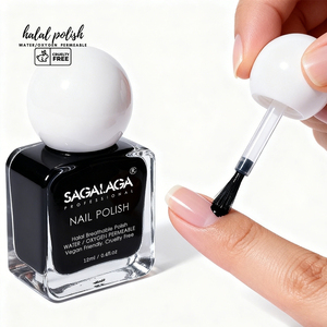 Esmalte de <span class=keywords><strong>Uñas</strong></span> Halal con Logotipo Personalizado SAGALAGA, Transpirable, Permeable al Agua, Apto para Wudu, Vegano, No Tóxico, Desprendible, Venta al Por Mayor - Product Image 2