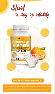 Compresse di Vitamina <span class=keywords><strong>C</strong></span> Liposomiale OEM all'Ingrosso, Integratori Biologici per il Sistema Immunitario per Adulti, Gusto Arancia, 60 Compresse, 2 al Giorno - Product Image 5