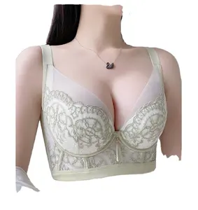 Celana dalam dapat diatur, tipis dada besar koreksi retraksi kecil cincin baja lembut eksternal untuk menutup set payudara