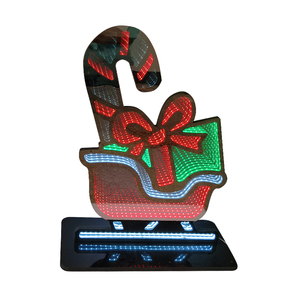 45.5 "Neon <span class=keywords><strong>Tube</strong></span> RGB Cadeau De Noël Éclairage Néon 3D <span class=keywords><strong>LED</strong></span> Abyss Light Père Noël Miroir Signe Lumières pour Anniversaire Déco - Product Image 2