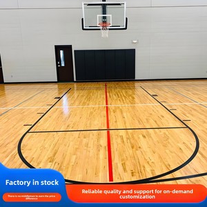 Suelo Deportivo de Madera Maciza de Arce de 22 mm Resistente a la Humedad para Baloncesto, Gimnasio, Pista de Bádminton Interior, Estudio de Danza, Fabricante - Product Image 2