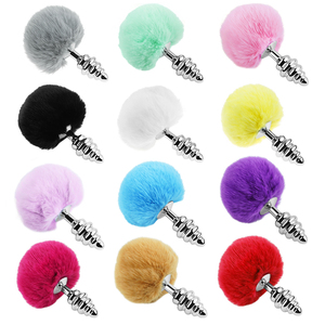 DongKai Best seller <span class=keywords><strong>Amazon</strong></span> Adult Rainbow Tail para juego anal, accesorio de disfraz de juego de rol en forma de cola de zorro, juguete sexual Bdsm tapón anal - Product Image 2