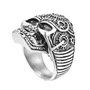 Anillos con Cabeza de Calavera para Hombre, Acero Inoxidable 316L, Sin Níquel ni Plomo, Precio al por Mayor, Accesorios Personalizados de Fábrica, Estilo Punk - Product Image 2