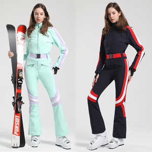 Meilleure vente <span class=keywords><strong>combinaison</strong></span> de <span class=keywords><strong>ski</strong></span> de snowboard intégrée coupe-vent une pièce coupe-vent à la mode hivernale pour femmes - Product Image 1