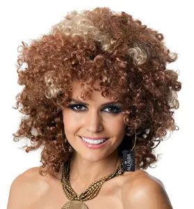 Foxy Babe 70'S Perruque Afro Disco Marron-Par Allaura