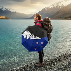 Automatic Open Close Compact Folding Umbrella <b>For</b> <b>Men</b> Strong Windproof Travel Rain Protection Umbrella - Product Image 2