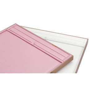 Metal Frame Trinket Eco-friendly Ring Small <b>Leather</b> Show Decoration Luxury Metal Jewelry Stackable Jewelry Tray - Product Image 3