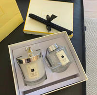 Bougie d'aromathérapie luxueuse, senteur Poire Britannique et Carillon Bleu, fait main, pour la maison, parfum longue durée, idéal pour anniversaire Jo M