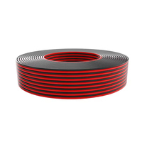 Ulusal Standart Kırmızı-Siyah RVB Paralel Kablo 05/03/075 mm Çift Damarlı Örgülü Tel LED Aydınlatma Dış Mekan Kullanımı İçin