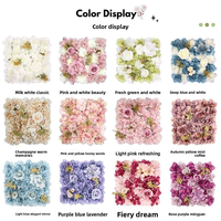 Décor mural de scène en fleurs de rose artificielles en soie de luxe faites à la main pour mariage, utilisation extérieure/intérieure, festival, usage commercial