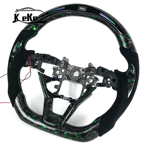 พวงมาลัยคาร์บอนไฟเบอร์สีเขียว LED สำหรับ <span class=keywords><strong>Honda</strong></span> Accord รุ่นที่สิบ ปี 2018-2023 รองรับการปรับแต่ง - Product Image 2