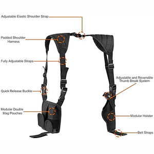 Étui tactique d'épaule en nylon pour pistolet à main gauche et droite en PVC - Product Image 4