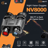 NV8000 uzun menzilli 3D şarj edilebilir dijital eller serbest kask gece görüş dürbün su geçirmez Video kayıt 8x Zoom 250-300m