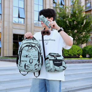 Manufacturer Wholesale Large Capacity <b>Backpack</b> 3-piece Set, Multifunctional <b>Backpack</b> for Boys - Product Image 6