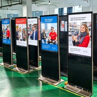 43 50 55 65 Inch Layar Sentuh Android Tipe Berdiri untuk Iklan Totem LCD Digital Signage dan Display Dalam Ruangan