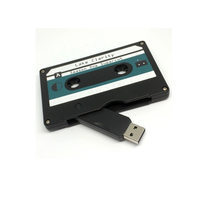 Clé USB personnalisée OEM en forme de cassette 2 Go 4 Go 8 Go 16 Go et 32 Go de capacité autocollant de logo personnalisé cadeau d'affaires