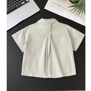 เสื้อโปโลเด็กผู้ชายแขนสั้นสไตล์ใหม่สำหรับฤดูร้อน  ปรับแต่งได้  เสื้อยืดลำลองสำหรับเด็กเล็กและเด็กโต - Product Image 4