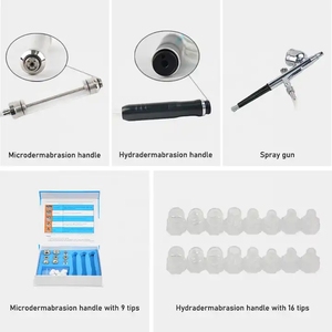 جهاز مائي للوجه محمول <span class=keywords><strong>2</strong></span> / 3 في 1 هيدرادرمابراسيون صغير لتقشير الألماس للتجميل - Product Image 2