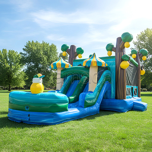 Château Gonflable Thème <span class=keywords><strong>Surf</strong></span> Van avec Toboggan et Piscine – Combo Bouncy Castle en PVC pour Enfants - Product Image 3
